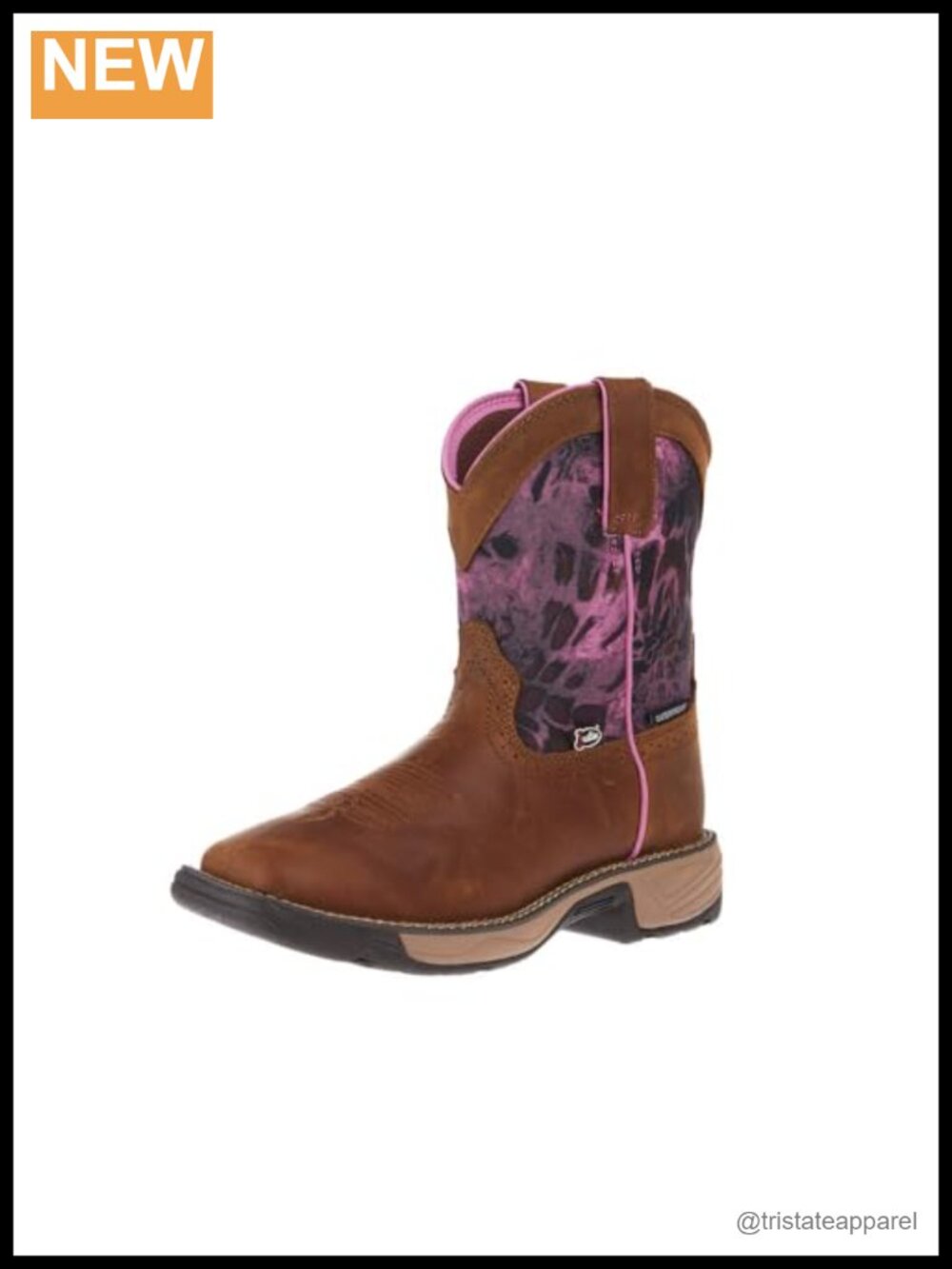 Women's 8" Square Toe Work Boots Pull-On Water Resistant Leather